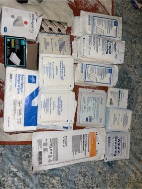 Assorted Medical Dressings and Gauze Pack - White